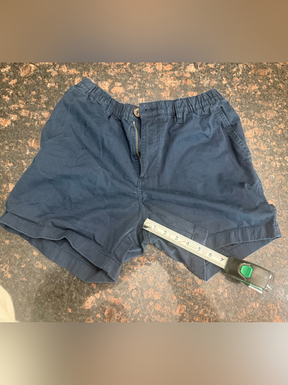 chubbies Navy Casual Shorts - stretch waistband. 5.5 length